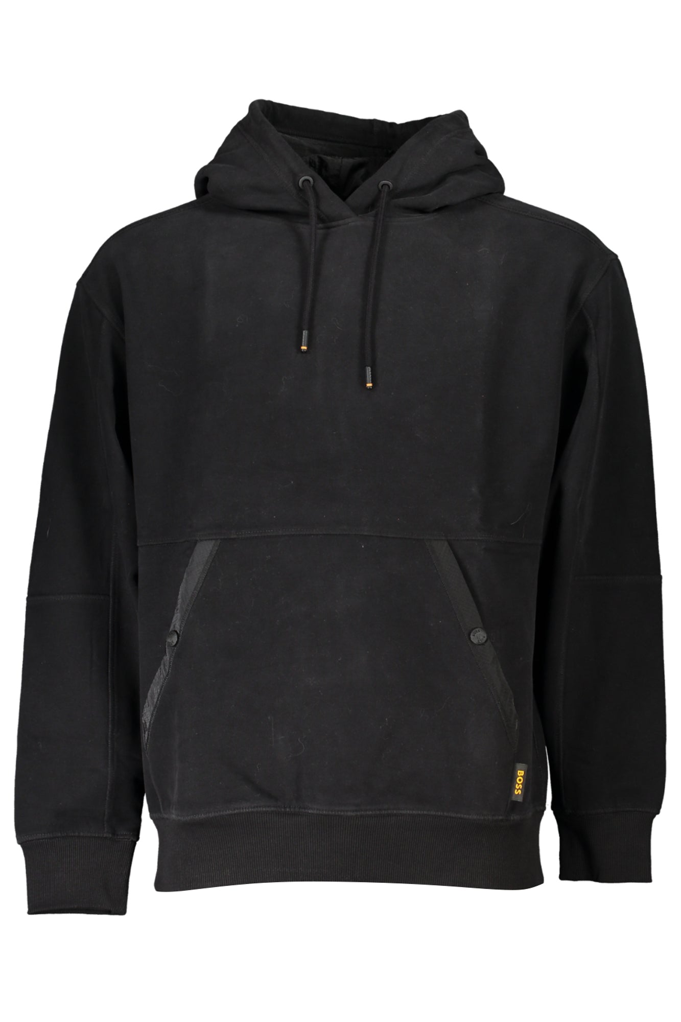 HUGO BOSS MEN'S BLACK ZIPLESS SWEATSHIRT